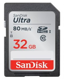 Camera gear for travel photography - SanDisk memory card