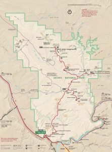 Arches National Park map