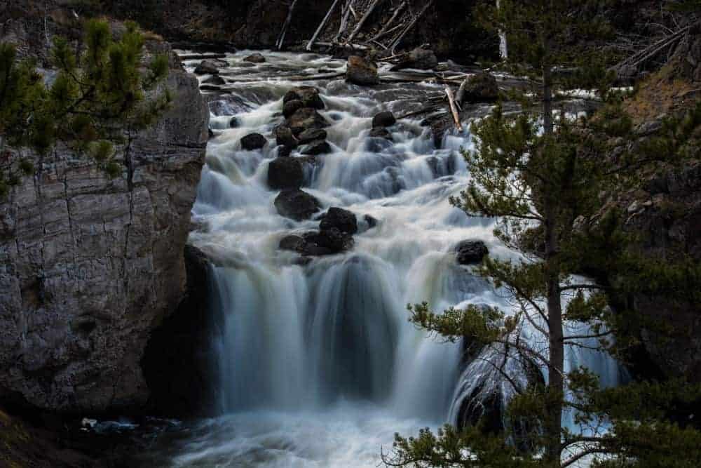 Firehole Falls in Yellowstone National Park