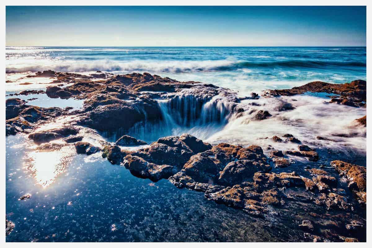 Thor's Well showcases the power of the ocean.