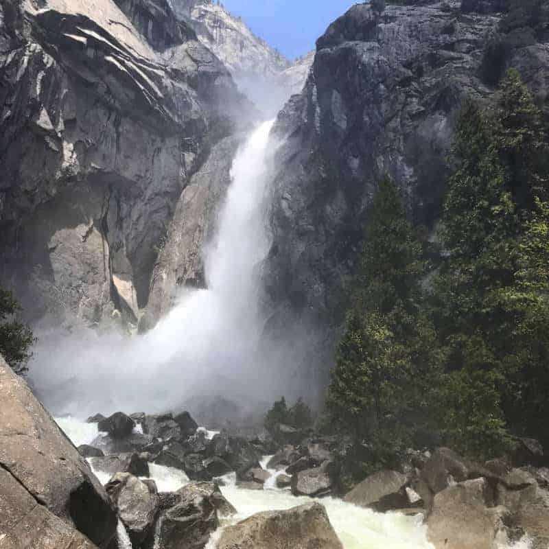 Waterfalls are awesome in May at Yosemite National Park.