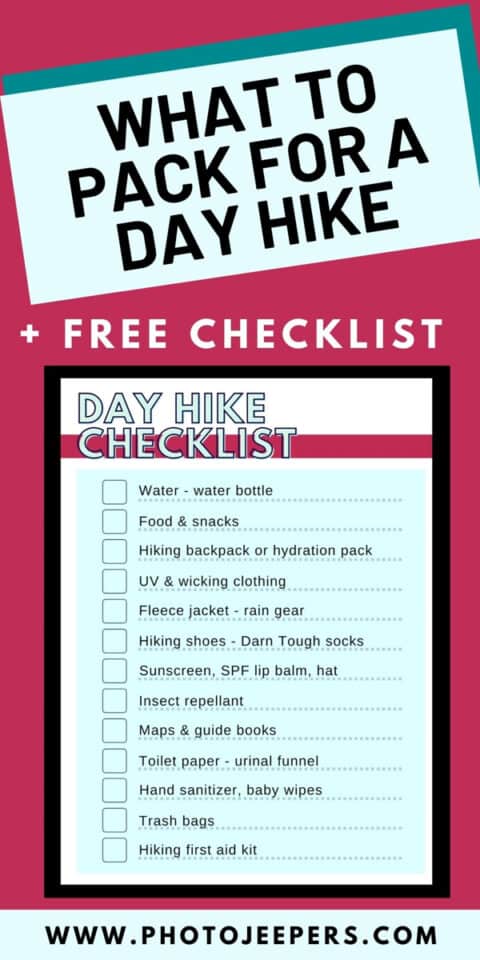 what to pack for a day hike