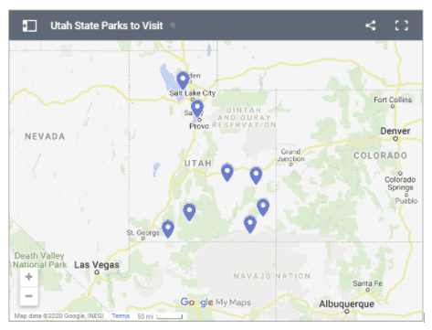 Utah State Parks Map