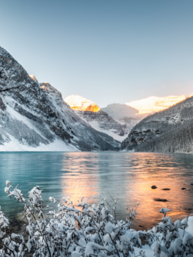 Winter landscape at Glacier National Park