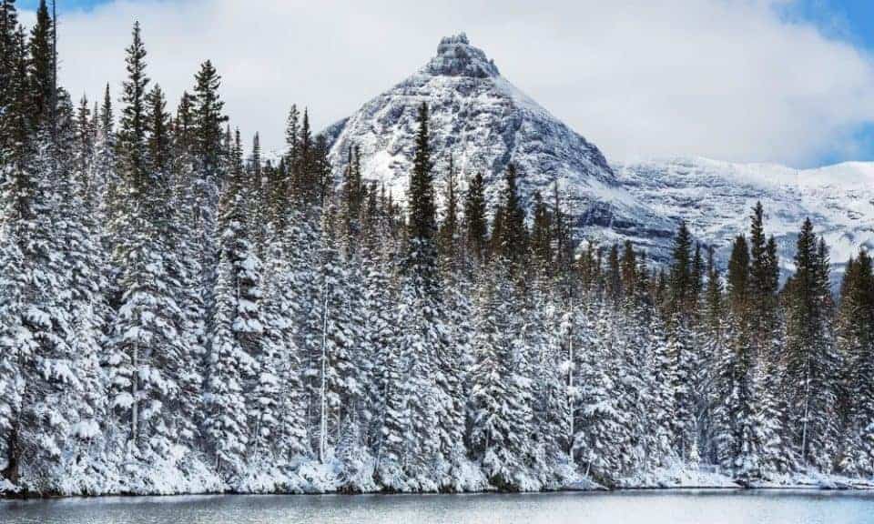 Glacier National Park in the winter