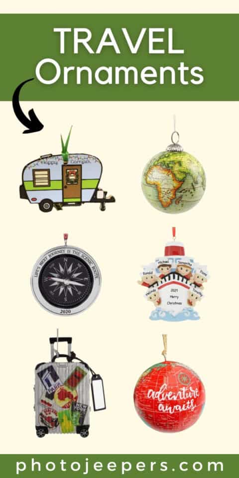 travel christmas ornaments pin