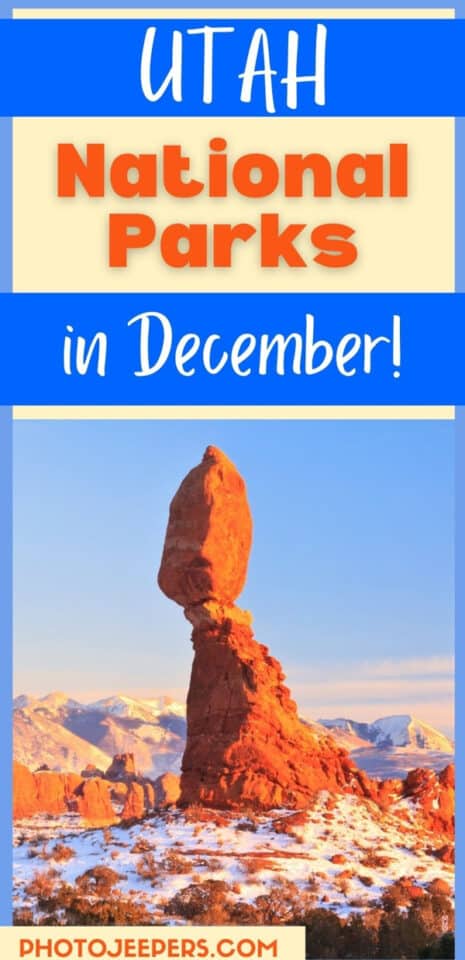 utah national parks in December