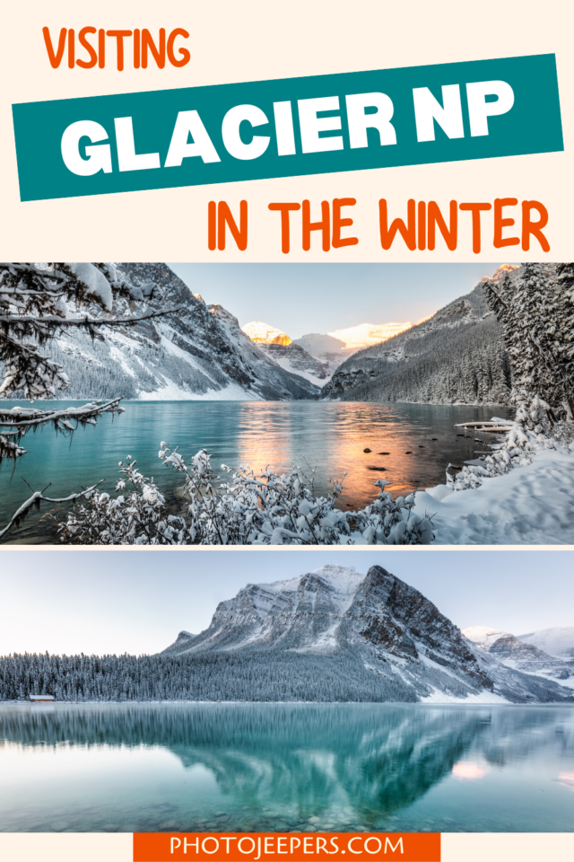 visiting glacier national park in the winter