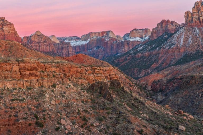 Zion National Park photography in January