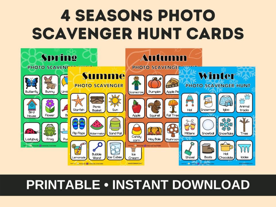 4 seasons photo scavenger hunt