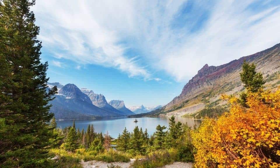 Glacier National Park in the fall