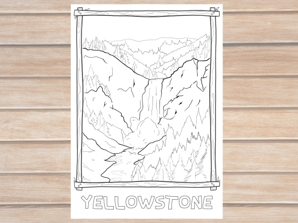 Yellowstone National Park Coloring Page Printable - PhotoJeepers