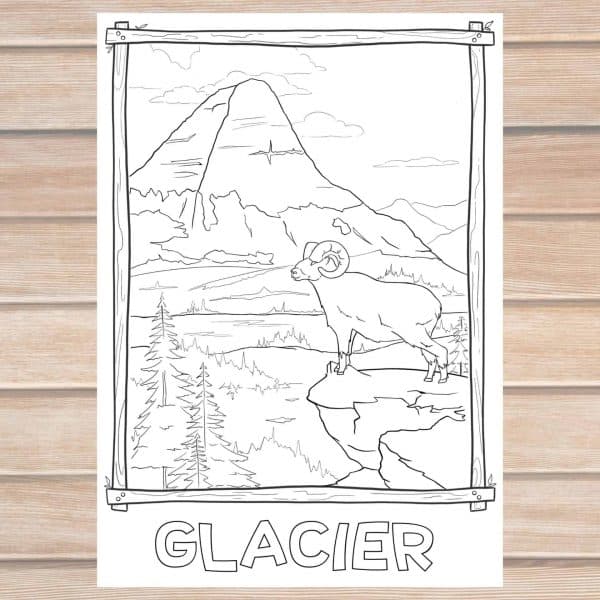 Glacier coloring page