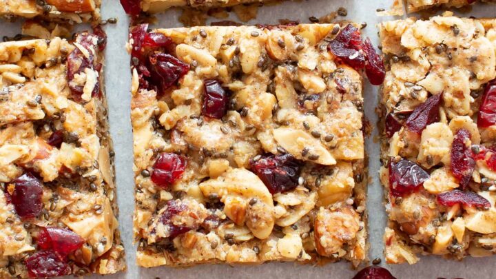 Image for Cranberry Chia Gluten Free Vegan Snack Bars (Healthy, V, GF, Dairy Free)