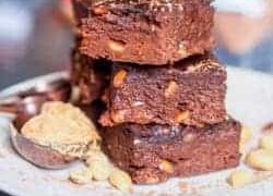 Image for Protein Brownies Recipe {GF, Vegan, Flourless, Refined Sugar-Free}