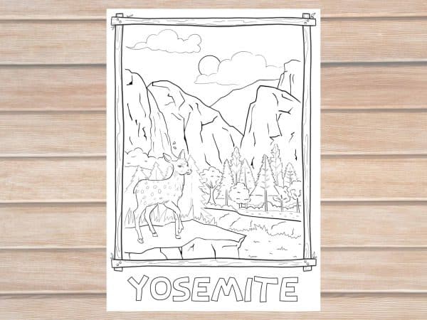 Yosemite coloring page