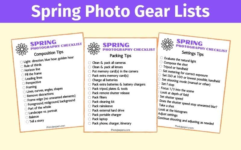spring photography lists