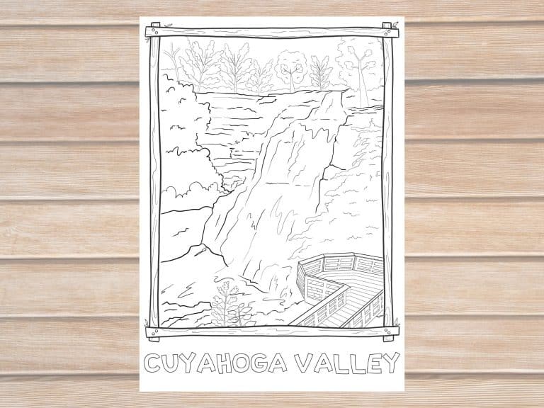 Cuyahoga Valley National Park Coloring Page Printable