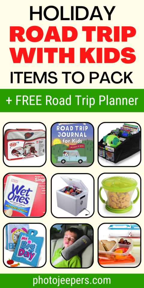 holiday road trip with kids - things to pack