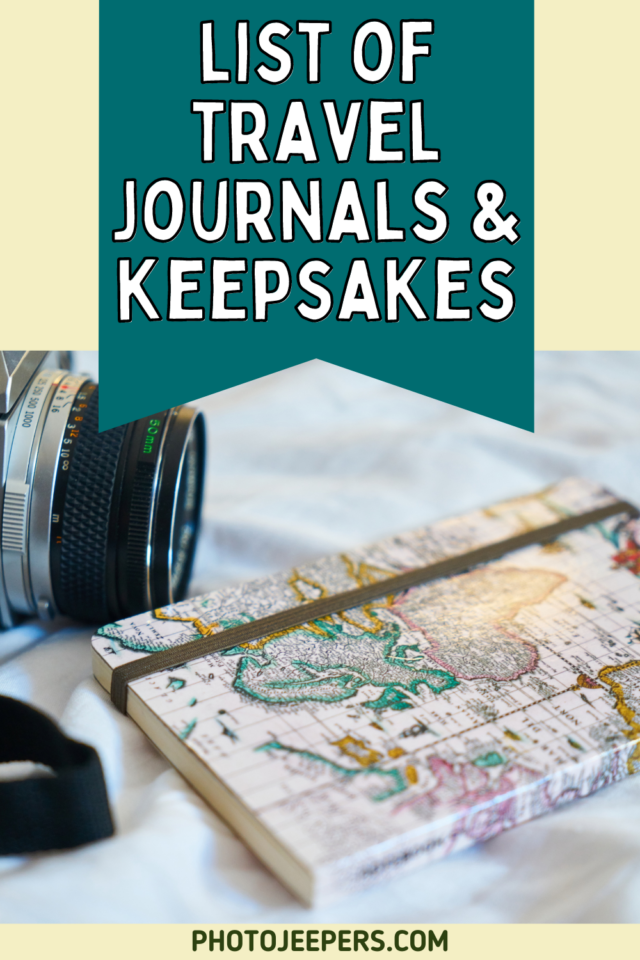 list of travel journals and keepsakes