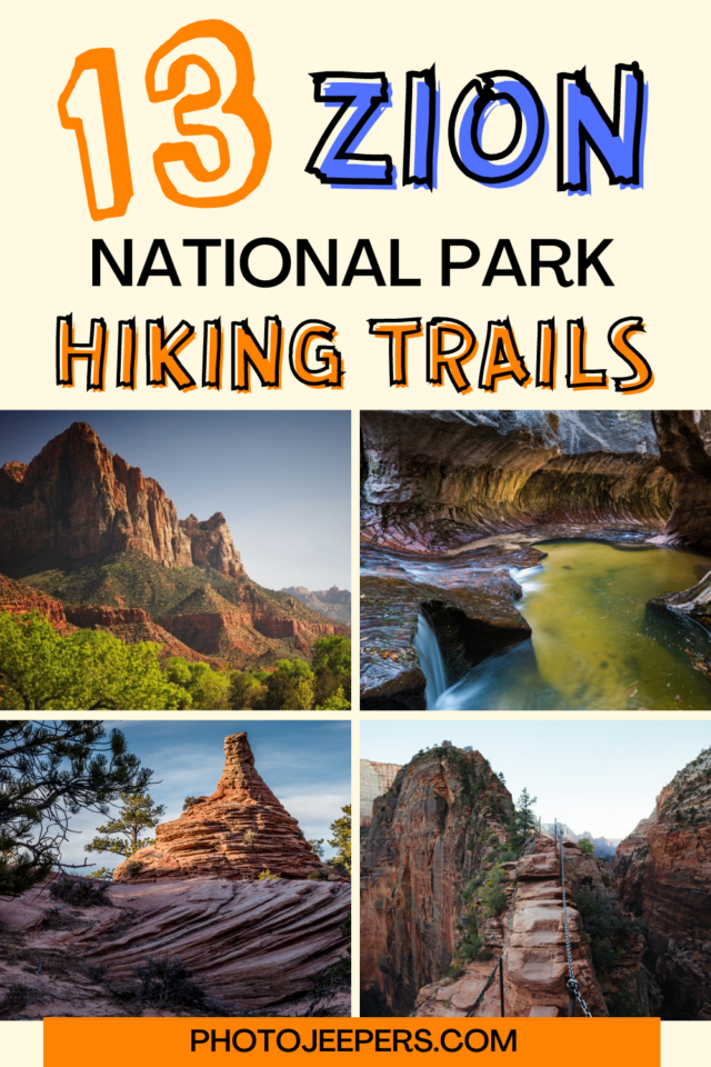13 zion national park hiking trails