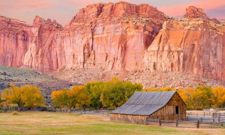 Capitol Reef National Park in the Fall