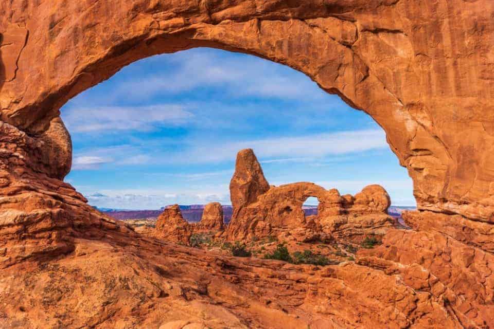 Turret Arch through North Window at Arches