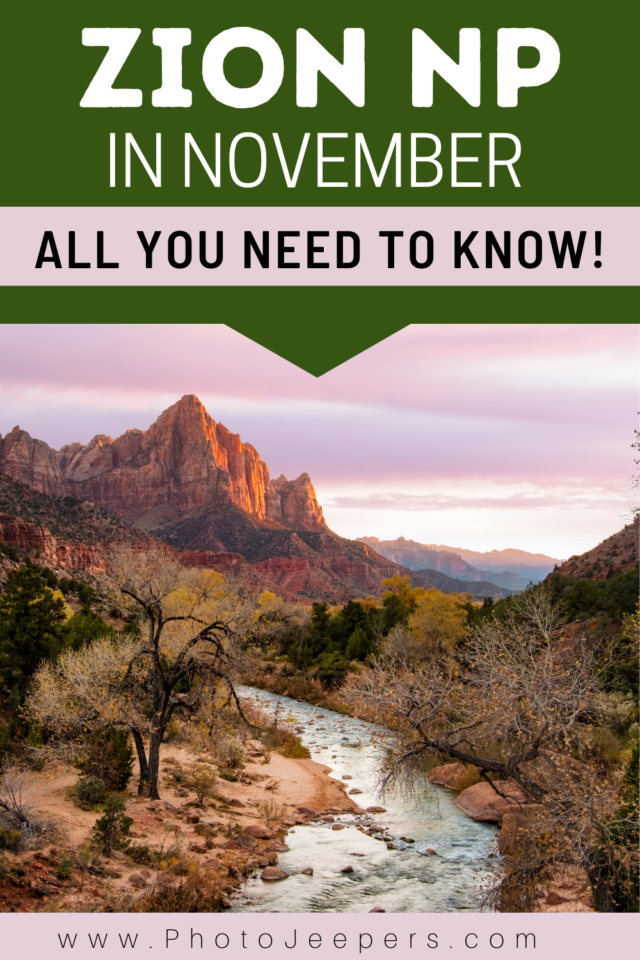 Zion National Park in November