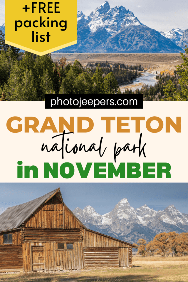 grand teton national park in november