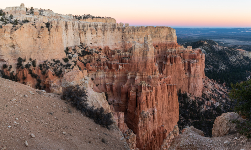Pariah View in the evening at Bryce Canyon