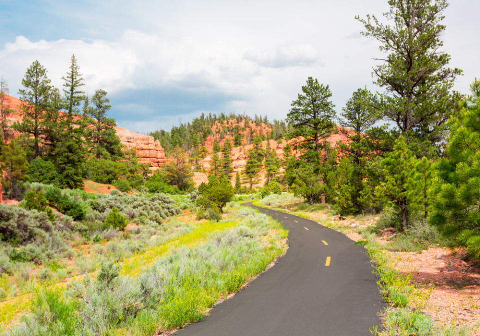 biking path near Bryce Canyon