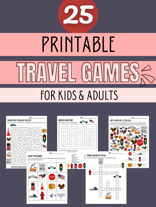 Travel Printable Games Story