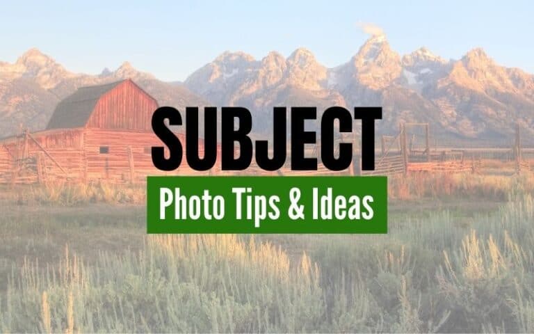 Subject Photography Ideas and Tips