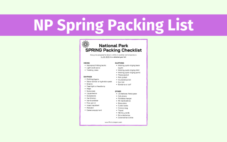 Spring Packing List for National Parks