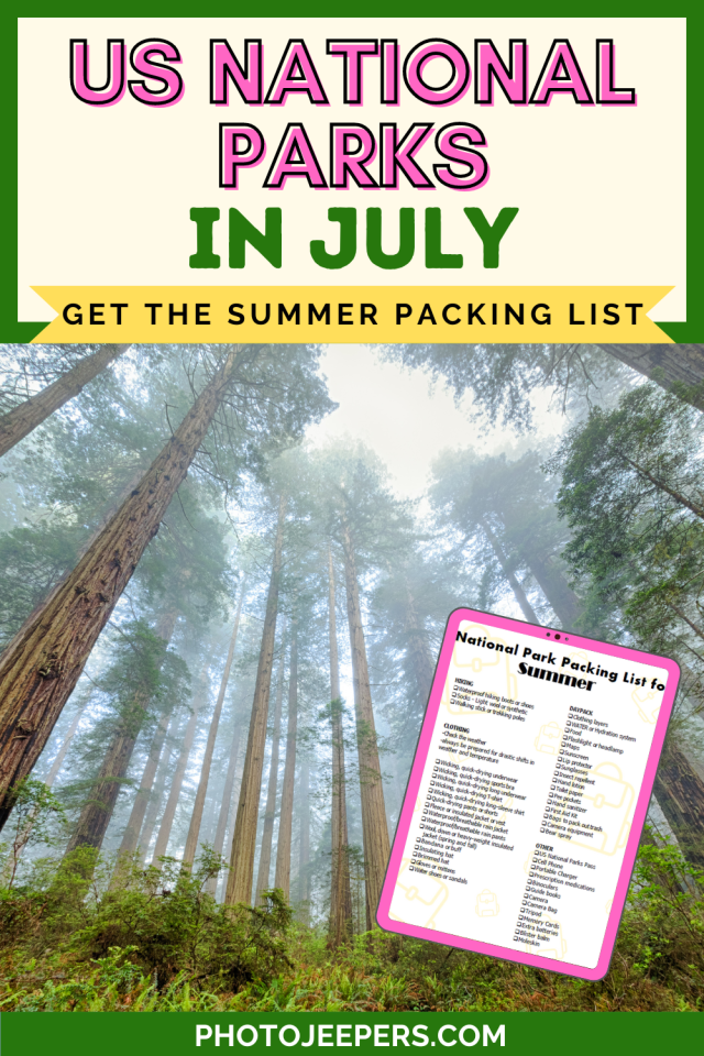 US National Parks in July