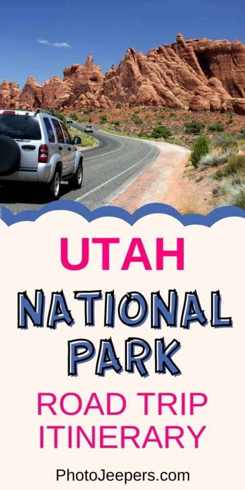Utah National Park Road Trip Itinerary pin