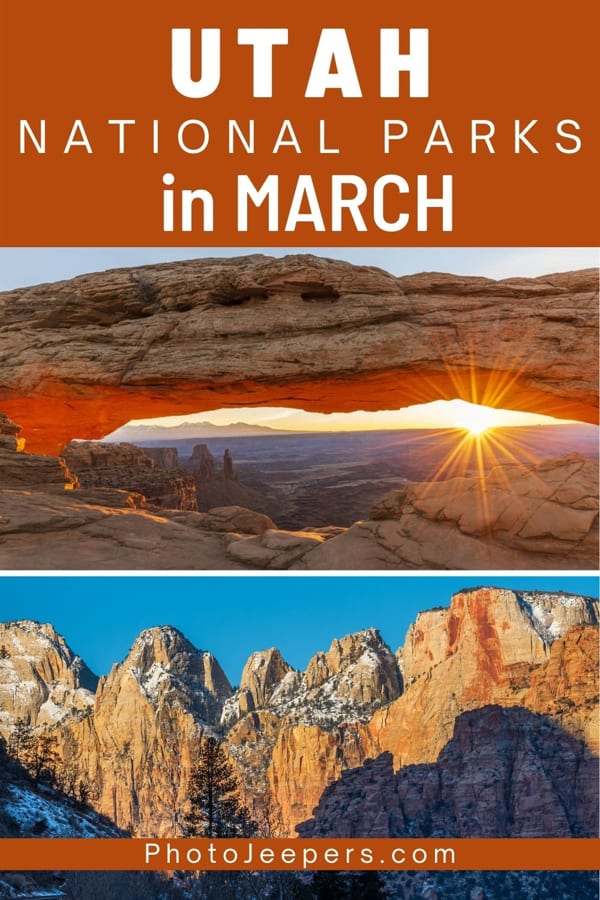 utah national parks in march