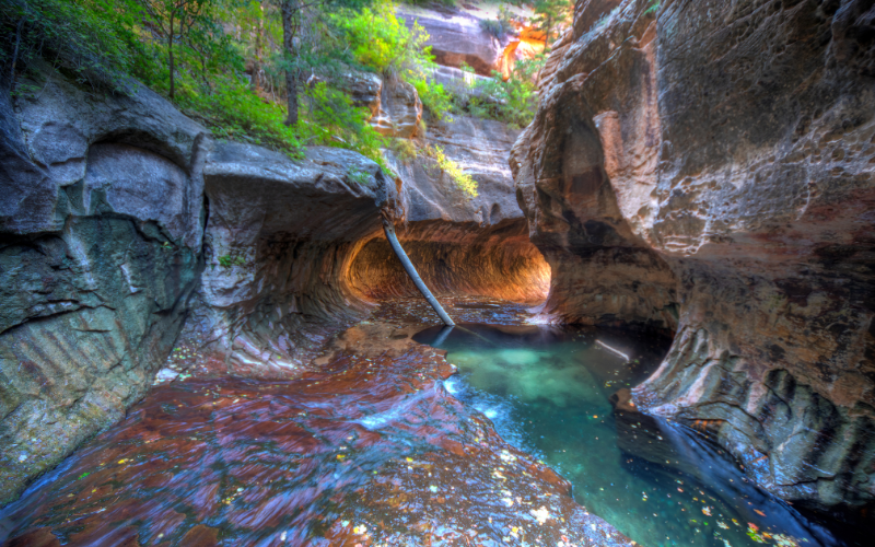 Subway canyoneering trail at Zion National Park