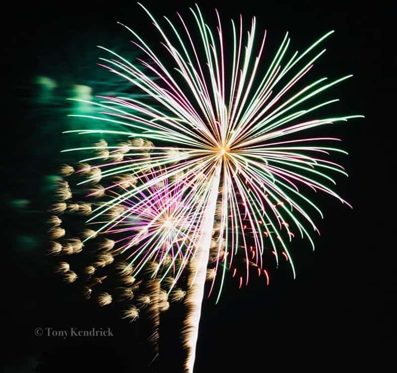 blurred motion fireworks