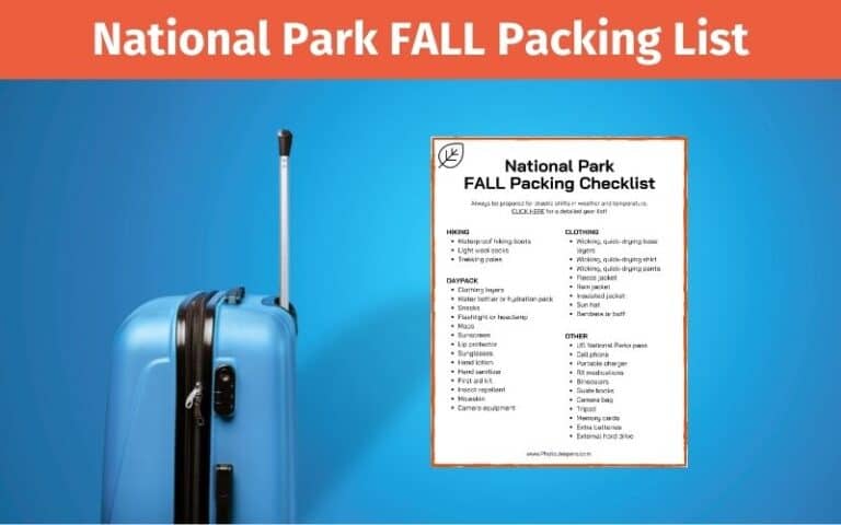Fall Packing List for National Parks