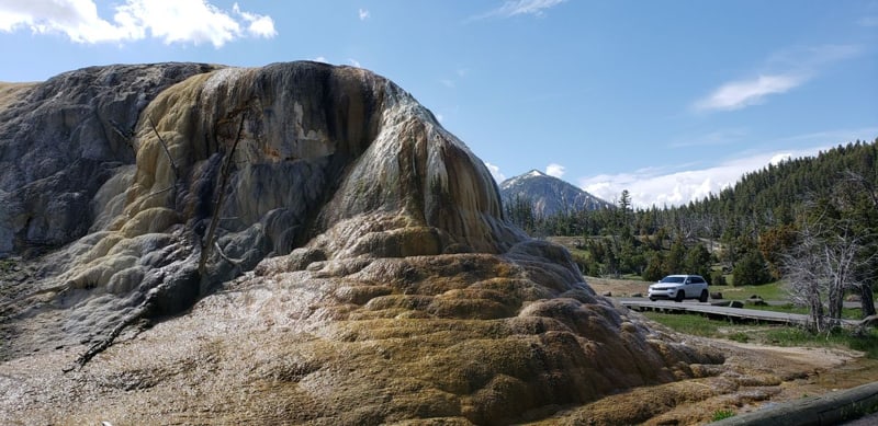 mammoth hot spring at Yellowstone