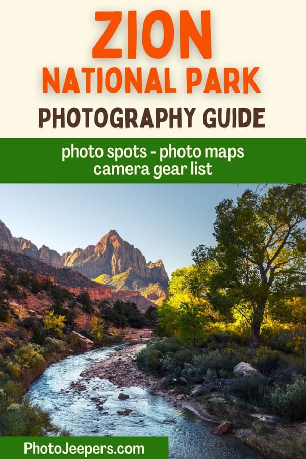 zion national park photography guide