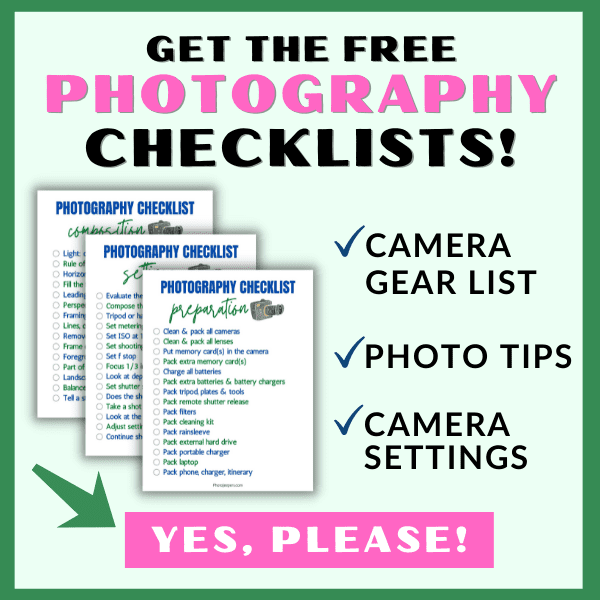 get the free photography checklists