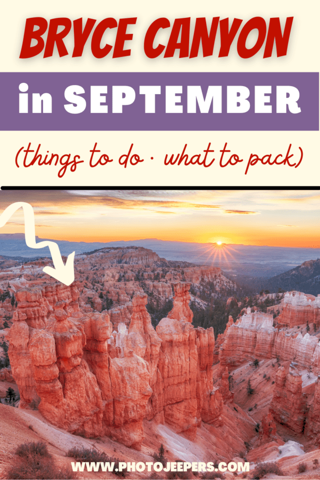 Bryce Canyon in September: things to do, what to pack
