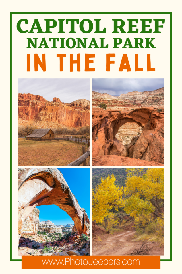 Capitol Reef National Park in the fall