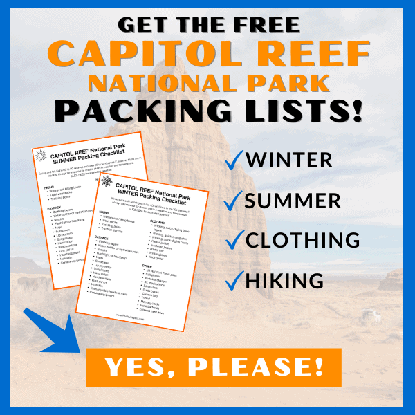 get the free capitol reef national park packing lists