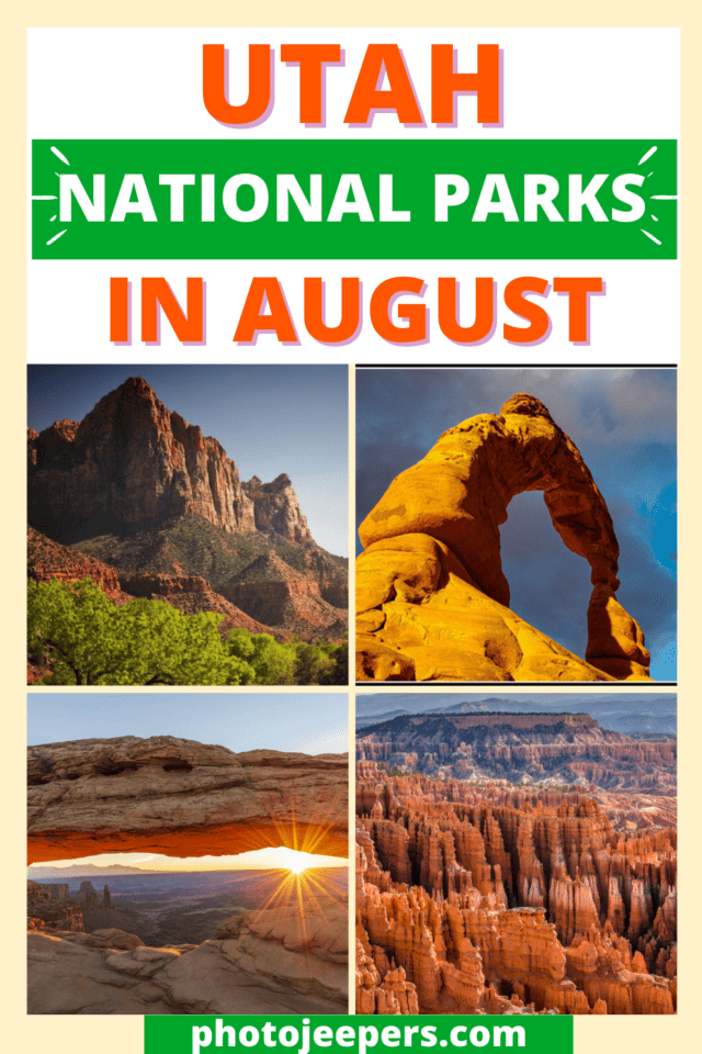 Utah national parks in August