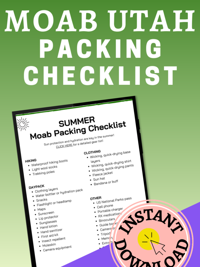 Moab Packing Lists Story