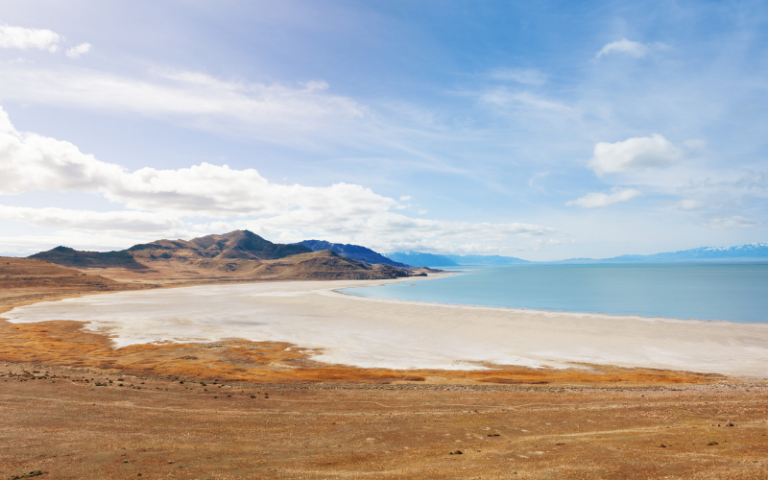 shoreline of the Great Salt Lake in Utah