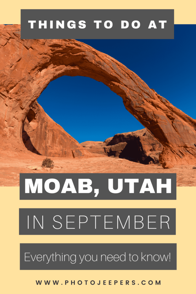 things to do at Moab Utah in September